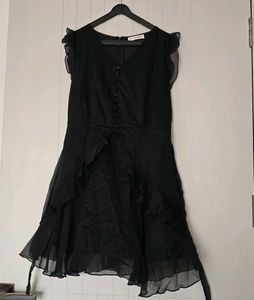 Chic Black Ruffle Dress