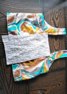Retro Print Crop Top