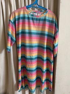 Size L - colourful T-shirt dress