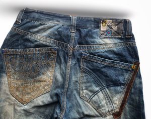 Coax Racing Vintage Leather Patch Jeans