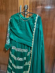 Crop Top With Skirt And Duppatta