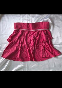 Girls Pink Layered Skirt