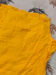 Yellow Embroidered Kurti