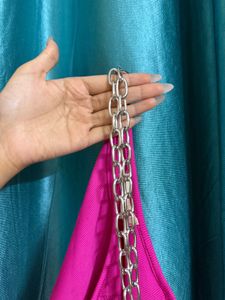 Pink Chain Detail Top