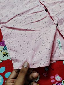 Half-Sleeve Shirt (Pink 🩷) For Men/Boys 👚