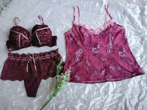 Beutiful Hunkemoler Bra Panty Set With Cami Top