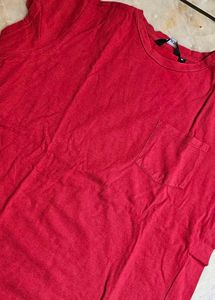 Red Embroidered tunic top