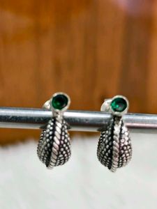 Pure Silver Green Stone Bali