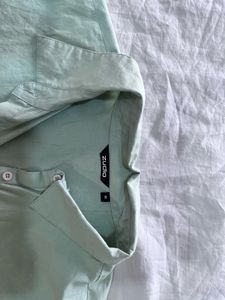 Mint Green Button-Down Shirt