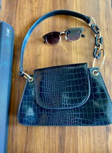 Premium Quality Leather Bag + Free Sunglass