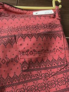 Zola Coral Printed Skinny Jeans