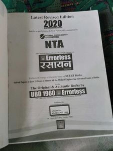 NTA Errorless Rasayan (Chemistry) Book
