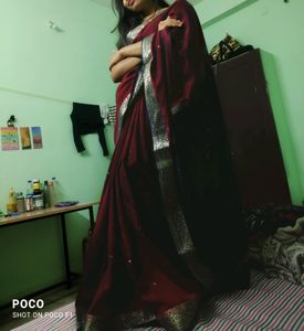 Beautiful Maroon Saree
