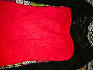 Red &amp; Black Lace Top