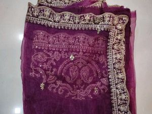 Elegant Purple Saree 🥻 💜
