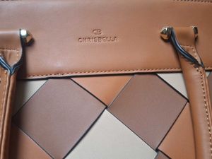 CB Cris bella Brown Woven Satchel