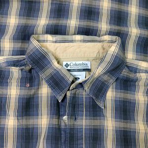 Columbia Plaid Button-Down Shirt - XL