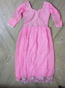Pink Embroidered Anarkali Dress