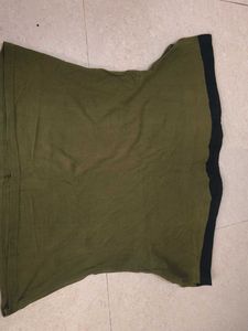 Olive Green Casual T-shirt