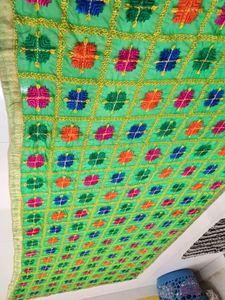 Heavy Green Color Duptatta For Ladies Embroidery