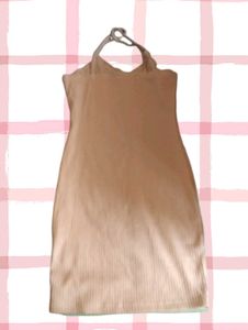 Single Strap Button Bodycon Dress