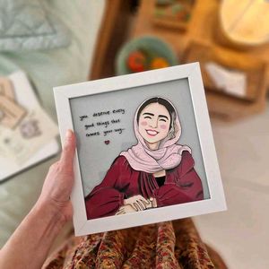 Gift loved one glass portraits