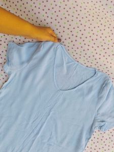 M Size Skyblue Top For Women