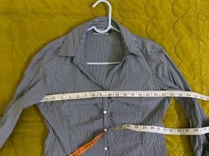 Stretchy Striped Button-Down Shirt Bust 34-36
