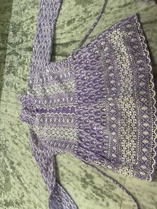Purple Embroidered Kurta
