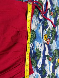 Red Printed Kurta Set