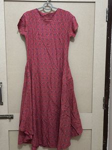 Dusty Rose Printed Dress
