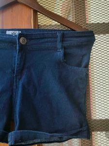 Low Rise Denim Shorts