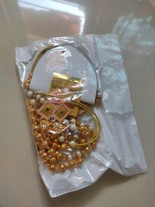 Long Necklace With Earrings- New, Not Used.