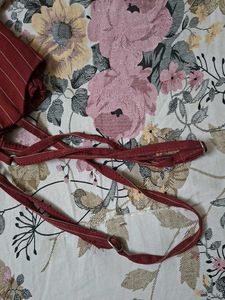 Red And White Capri Pants With High Waist