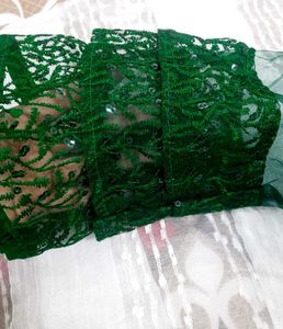 Emerald Green Embroidered Blouse