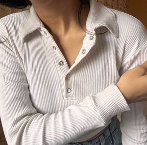 White Y2K Body Hugging Top