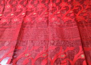 Elegant Red jamdhani Saree
