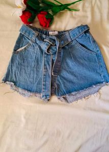 Stylish Fancy Denim Shorts For Girls