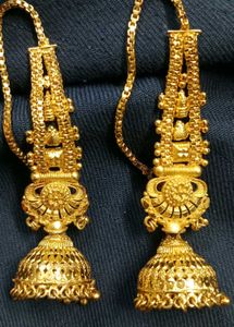 Gold Jhumka Earrings