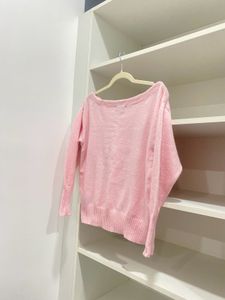 Balmain Pink Wool Knit Sweater