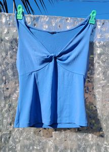 Blue Sleeveless Top