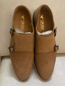 DRISH Woven Leather Monk Strap Shoes