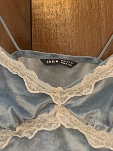 Blue Velvet Lace Cami
