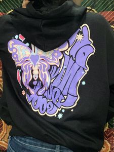 black hoodie With Print
