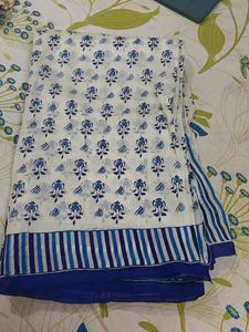 Off white Pure Silk Saree Without Blouse