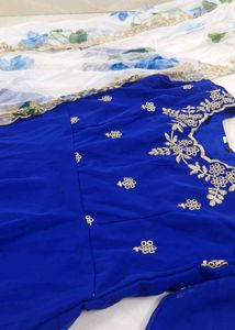 Royal Blue Embroidered Kurta Set