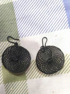 Unique Black Wire Earrings
