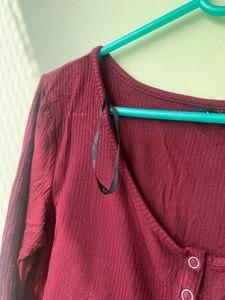 Soft Burgundy Crop Top