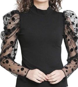 Chic Black Puff Sleeve Top
