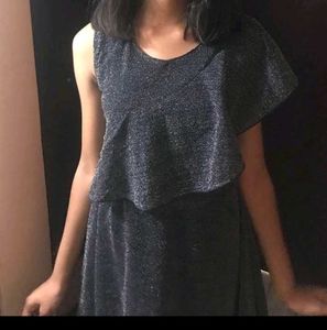 Black Shimmer Party Dress